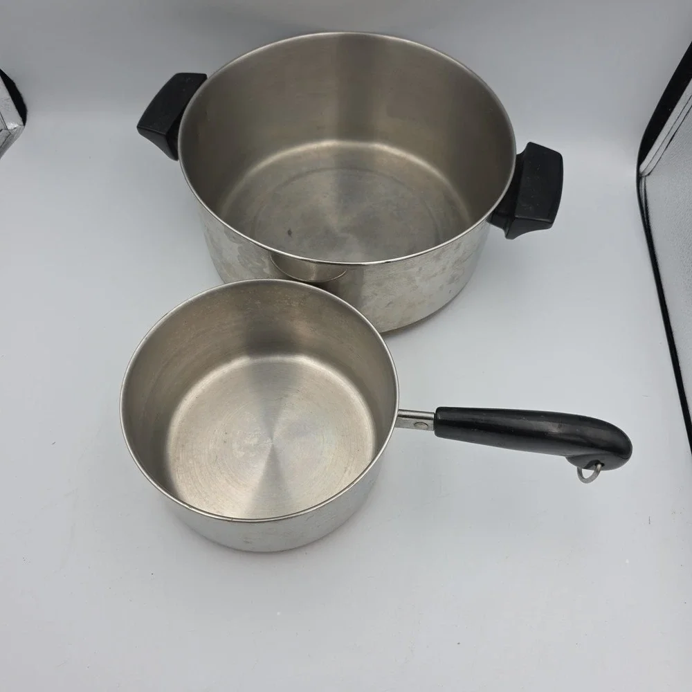 Revere Ware Copper Bottom 4 1/2 & 1.5 Quart Pots With No Lids